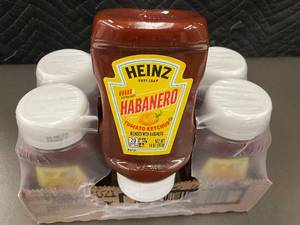 lot 30 image: 6-Pack Heinz Extra Hot Habanero Tomato Ketchup Bottles