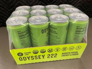 lot 41 image: Odyssey 222 Cherry Lime Energy Drink - Pack of 12