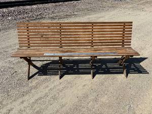 lot 6-F2025 image: 6.5 Wood Bench, Built in the late 1940s, Well Built, Would be great on a dock for annual family photos