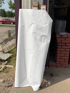 lot 15-F2025 image: Two new inbox banner canvases for murals each is 5 x 10 primed and ready to paint perfect for acrylic tempera and oil paints