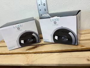 lot 33-F2025 image: Two new inbox LUXE living Wi-Fi smart net cameras, easy to achieve real time remote viewing with two-way intercom support for multiple platforms