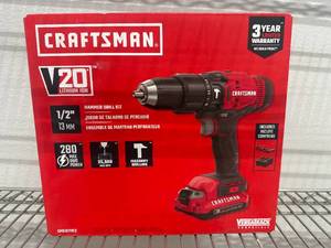 Brand New Craftsman 20v Lithium Ion 1/2" Hammer Drill Kit (2 batteries & charger)