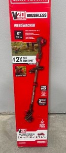 lot 11 image: Brand New Craftsman 20v Lithium Ion Trimmer  Weed Wacker