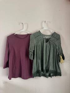 lot 140 image: Lots of Ladies  2 Blouses (NEW) - Size Medium, Brand Christopher & Banks and One World