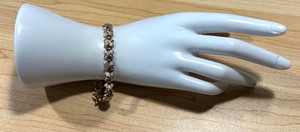 lot 13G image: Sterling Silver Gold-Tone Bracelet with Silver Tone  Accents, 7 Inches