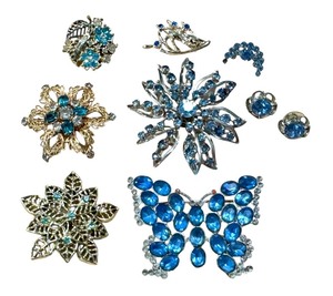 lot 75G image: Vintage Jewelry Lot with Scitarelli Brooch and Butterfly Brooch