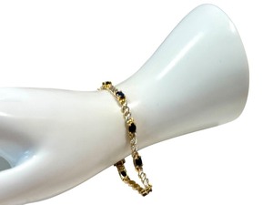 lot 80G image: Sterling Silver and Sapphire Bracelet, 7.5 Inch