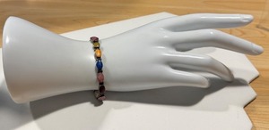 lot 91G image: 7-Inch Multi-Gemstone Sterling Silver Bracelet