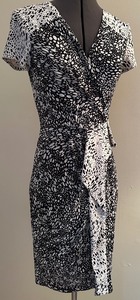 lot 20 image: BCBG Max Azria Laudey Black and White Dress - Size S