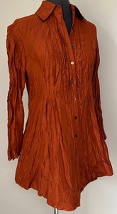 lot 81 image: Charles Nolan New York 100% Silk Rust Color Top - Size 10