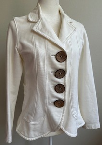 lot 15 image: Neon Buddha Creme Jacket with Decorative Buttons - Small