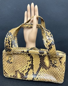 lot 58 image: Vintage Python Snake Skin Handbag