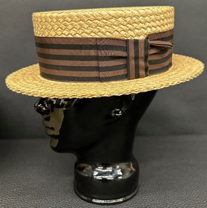 lot 47 image: Vintage Wormser Straw Boater Hat with Original Box