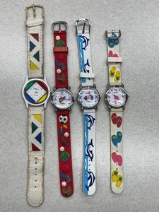 lot 70R image: Set of 4 Vintage Whimsical Watches with Colorful Bands