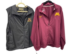 lot 84R image: University of Minnesota Nike Dri-Fit Zip Up Jacket &Vest