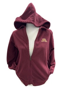 lot 114R image: University of MinnesotaMaroon Fleece Hoodie Jacket, Medium