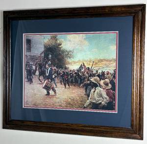 lot 31 image: Third Minnesota Regiment Entering Little Rock Framed Print by Stanley M. Arthurs