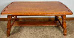 lot 28 image: Vintage Early American Coffee Table