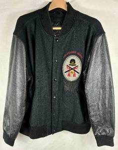 lot 71 image: Vintage Holloway Varsity Jacket - Wool & Leather - Size XL
