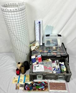 lot 102 image: Mega Heavy Duty Sewing Bundle - Many Tools and Supplies with 33 x 58 Cutting Mat