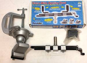 lot 131 image: Panavise Multipurpose Vise (Model 311) with Extra-Wide Opening Head (Model 376) Attachment