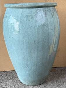 lot 101 image: Large Light Green Garden Pot - 24 H x 13 Round opening
