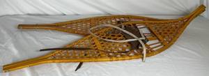 lot 37 image: Vintage Pair of Traditional Ojibwe Snowshoes - Larson & Larson Outdoor Designs