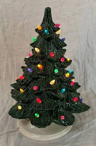 Vintage Ceramic Christmas Tree 16" with Musical Base