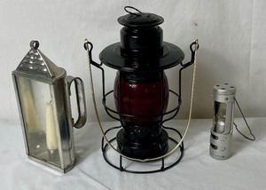 lot 79 image: Collection of Lanterns - Dietz, Primitive Candle Holder Lantern, 5.5 Candle Lantern