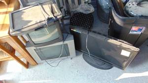 lot 38 image: 4- TVs No Remotes