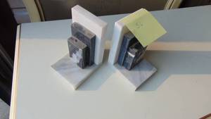 lot 56 image: Pair of Marble Bookends
