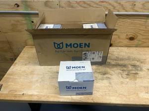 lot 14 image: MOEN Case of 6- Chrome Posi-Temp Tub and Shower Sets with Showerhead, Lever Handle, Tub Spout and Valve Included