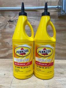 lot 129 image: Lot of 2 - Pennzoil Axle and Gear Oil SAE 80W-90