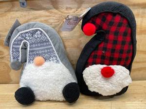 lot 141 image: Lot of 2 - Decorative Stuffed Gnomes