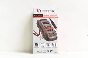 lot 70 image: VECTOR 500 Watt Power Inverter, Dual Power Inverter, Two USB Charging Ports