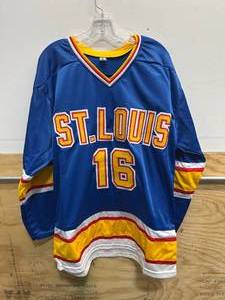 lot 149 image: St. Louis Blues Jersey Signed by Brett Hull with Certificate of Authenticity- Size XL
