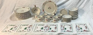 lot 38 image: Snow Village Pfaltzgraff Dinnerware Collection