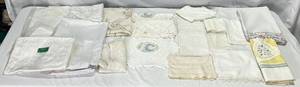 lot 56 image: Vintage Linens - Tablecloths, Runners, Napkins