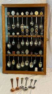 lot 106 image: Vintage Spoon Collection with Display Case from Worldwide Destinations