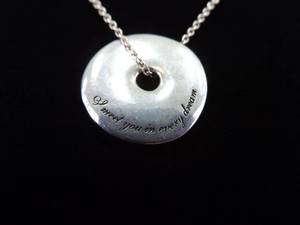 lot 38 image: .925 Sterling Silver I Meet You In Every Dream Pendant Necklace
