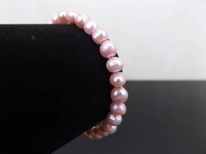 .925 Sterling Silver Clasp Genuine Pearl Bracelet