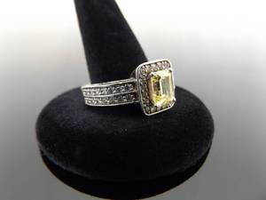 lot 66 image: .925 Sterling Silver Citrine Ring Size 9