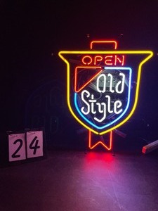 lot 24 image: Old Style Beer, Open neon sign, NOS