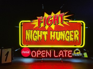 lot 41 image: Fight Night Hunger, Buffalo Wild Wings and Coke neon sign