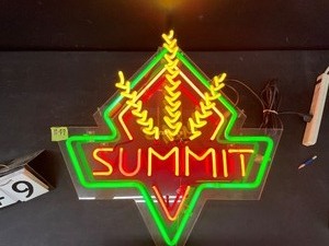 lot 49 image: Summit Beer neon, the OG first generation of this sign, RARE