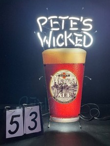 lot 53 image: Petes Wicked Ale neon sign