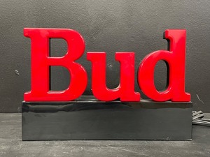 lot 66 image: Bud, internally lit, neon sign
