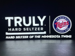 lot 77 image: Truly Hard Seltzer, MN Twins MLB, LED sign