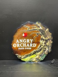 lot 80 image: Angry Orchard Hard Cider LED sign with angry tree