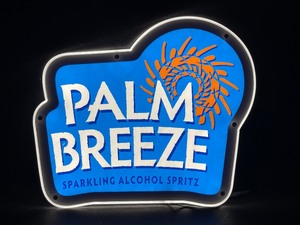 lot 86 image: Palm Breeze Sparkling Alcohol Spritz  Seltzer, LED sign, NIB